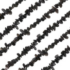 MECCANIXITY 310 Pcs Natural Drilled Obsidian Gemstone Chips Bulk 3mm to 5mm Dia. Irregular Tumbled Crystal Chip Beads for Jewelry Making Craft Supplies (Pure Black) - color: Obsidian, size: 3-5mm