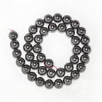 45pcs 8mm Natural Black Hematite Gemstone Beads Energy Healing Crystal Round Loose Stone Beads for Jewelry Making, DIY Bracelets Necklaces - color: Black Hematite, size: 8mm