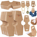 200PCS Bracelet Display Cards Necklace Holder Cards Self Adhesive Jewelry Packaging Selling Card for Small Business (Brown, 1.8x4.7 inches) - color: Brown, size: 1.8x4.7 inches