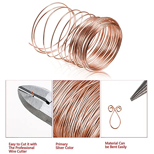 99.5% Pure Copper Wire Round Bare Copper Wire,9 Gauge Jewelry Making Beading Floral Craft Wire (Length 3.28Ft)