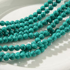 8mm Turquoise Beads 190pcs Natural Stone Gemstone Bead Round Loose Beads for DIY Crafts Bracelet Necklace Earrings Jewelry Making (Green) - color: green