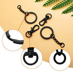150Pcs Black Swivel Snap Hook Set,Swivel Clasp Keychain Hook Lobster Clasp Split Key Rings with Chain and Jump Rings Bulk for Keychain Lanyard,Jewelry,DIY Crafts Supplies - color: Black