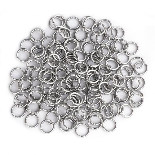 2000Pcs 7mm Stainless Steel Jump Rings 18 Gauge Metal O Rings Close but Unsoldered Single Loop Connectors for Jewelry Necklaces Bracelet Earrings Keychain DIY Making - color: dark silver, size: 7mm