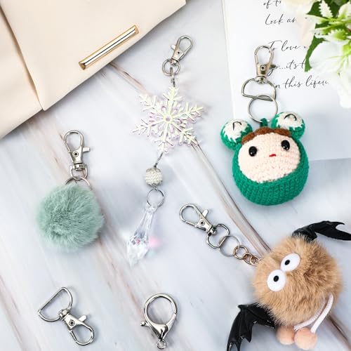 AUGSUN Keychain Making Kit, 450Pcs Keychain Craft Set Including Key Chain Clips, Lanyard Snap Hooks, Lobster Claw Clasps, Key Rings, Jump Rings and Screw Eye Pins for Key Chain Jewelry Making
