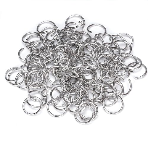 1000Pcs 12mm Stainless Steel Open Jump Rings 16 Gauge Metal O Rings Single Loop Connectors for Jewelry Necklaces Bracelet Earrings Keychains Chainmail DIY Making - color: dark silver-16gauge, size: 12mm