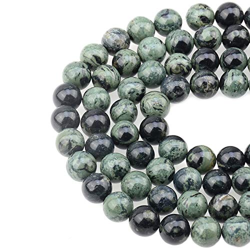 LPBeads 100PCS 8mm Natural Kambaba Beads Gemstone Round Loose Beads for Jewelry Making with Crystal Stretch Cord - color: Kambaba Jasper