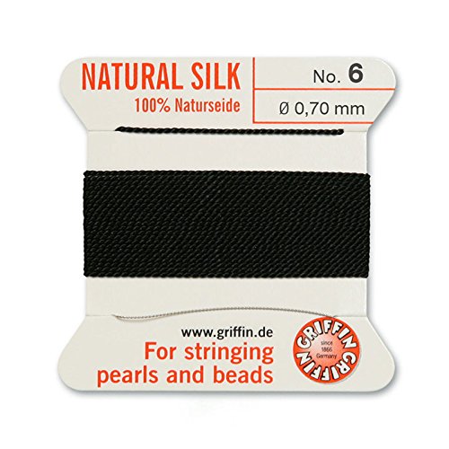 Griffin Bead Cord 100% Natural Silk Black #6