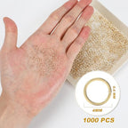 4MM 1000PCS 14K Gold Jump Rings for Jewelry Making Non Tarnish Small Open Gold Filled Jump Rings for Necklace Earrings Bracelet Key Chains and DIY Craft - size: 4MM-1000PCS