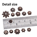 BronaGrand 100 Gram(About 180-350pcs) Bead Caps Metal Spacers Jewelry Findings Accessories for Bracelet Necklace Jewelry Making,Antique Copper - color: Antique Copper