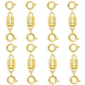 S925 Sterling Silver Magnetic Necklace Clasps and Closures,Magnetic Necklace Clasp for Jewelry Making Supplies (8golden) - color: 8golden