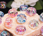 15Pcs Acrylic Beads 10 * 16mm UV Flat Pumpkin Shaped Fit for DIY Jewelry Bracelet Necklace Keychain Beadable Pens Mobile Phone Chain Making Cute (Pumpkin-Mixed Color) - color: Pumpkin-Mixed color