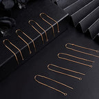 Beebeecraft 10Pcs/Box Ear Threads 103mm 18K Gold Plated Long String Earring Threader Pull Through Threaded Long Chain with Loop for DIY Earring Making - color: Golden, size: 103mm