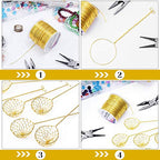 Jewelry Wire for Jewelry Making, Anezus Craft Wire Tarnish Resistant Copper Beading Wire for Jewelry Making Supplies and Crafting (Gold, 18 Gauge) - color: Gold