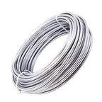 INSPIRELLE 9 Gauge 42 Feet Silver Aluminum Craft Wire Bendable Metal Wire for Jewelry Craft Making - color: Silver, size: 9 Guage (3.0mm)