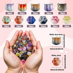 110pcs Cat Paw Print Glass Beads Crystal Cat Footprint Lampwork Beads 11 Styles Cute Pet Paw Loose Beads for DIY Craft Jewelry Necklace Earring Bracelet Making
