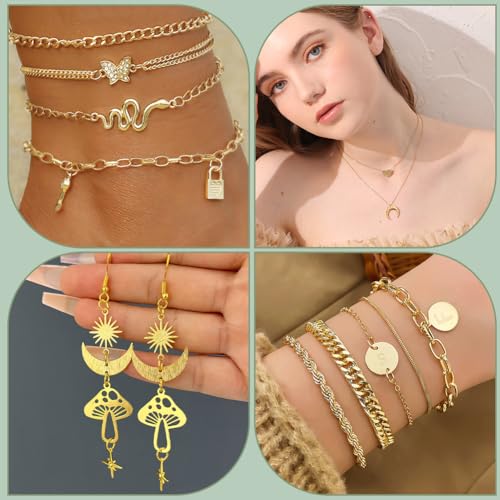 Beebeecraft 1 Box 600Pcs 4/5/6/8mm Open Jump Rings 18K Gold Plated Stainless Steel Single Loop Jump Ring Round Connector Rings for Bracelet Necklace Jewellery Making - color: Gold