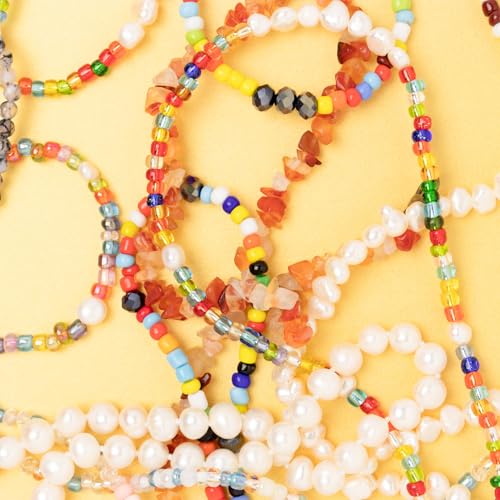 4mm Frosted Glass Seed Beads Bulk, 1000pcs Small Round Glass Bead Matte Loose Spacer Beads for Beading, Friendship Bracelet, Pendants, Key Chains, Necklaces, Hairpins, Mixed Color