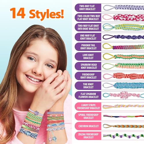 Chilpals Friendship Bracelet Making Kit for Girls 8-12, DIY String Bracelet Maker & Jewelry Craft Kits - Innovative Leg-Strap Design, Birthday Gifts Ideas for Kids Ages 7 8 9 10 Year Old (Blue) - color: Blue