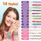 Chilpals Friendship Bracelet Making Kit for Girls 8-12, DIY String Bracelet Maker & Jewelry Craft Kits - Innovative Leg-Strap Design, Birthday Gifts Ideas for Kids Ages 7 8 9 10 Year Old (Blue) - color: Blue
