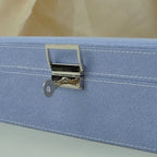 Jewelry Boxes 10 x 10 Inches 2-layer Handle Necklace Holder Organizer Jewellery Women Rings Storage Display Girls Earrings Case Lockable Jewelry Tray GY641 (Lavender) - color: Lavender