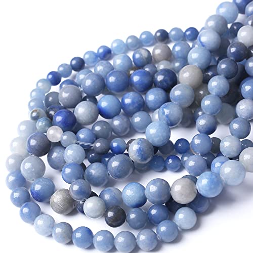 8MM Blue Aventurine Round Loose Beads Natural Gem Beads Crystal Energy Stone Beads for Jewelry Making DIY Bracelet Necklace - color: Blue Aventurine, size: 8MM