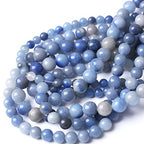12MM Blue Aventurine Round Loose Beads Natural Gem Beads Crystal Energy Stone Beads for Jewelry Making DIY Bracelet Necklace - color: Blue Aventurine, size: 12mm