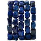 Natural Large Lapis Lazuli Cube Stone Beads 8x11mm 38cm/str Loose Semi Gemstone Stone Square Beads for Making Bracelets Necklace - color: Lapis Lazuli