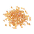 Craftdady 12/0 Glass Seed Beads 2x1.5mm Transparent Lustered Round Loose Pony Beads Goldenrod About 3000Pcs for Jewelry Making Hole: 0.3mm - color: Goldenrod, 2x1.5mm