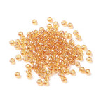 Craftdady 12/0 Glass Seed Beads 2x1.5mm Transparent Lustered Round Loose Pony Beads Goldenrod About 3000Pcs for Jewelry Making Hole: 0.3mm - color: Goldenrod, 2x1.5mm