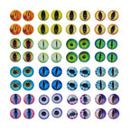 Julie Wang 6MM 100PCS Mixed Dragon Eyes Flatback Glass Cabochon Dome for Artworks Making Craft Jewelry DIY Findings about 0.24inches - size: 6MM-100PCS