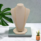 Aobei Pearl 18K Gold or Platinum Long Chain Necklace for Women Chunky Statement Chain Link Necklace Adjustable Geometric Open Chain Layering Jewelry - color: Gold Oval Chain