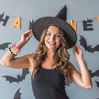 FAERLIIRY Halloween Bracelets for Women Preppy Heishi Bracelets HOCUS POCUS SPOOKY Letter Stack Vinyl Disc Beads Surfer Stretch Bracelet Halloween Cosplay Jewelry Gifts - style: HOCUS POCUS