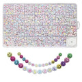 Colorful Alphabet Beads A-Z 1350+Pcs Letter Bead, Acrylic 4x7mm Round Digit Letter Beads Kits,Bracelets Necklaces DIY Jewelry Making Kits (Square White) - color: Square White