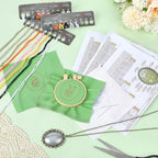 SUNNYCLUE DIY 3 Sets Embroidery Pendant Kit Embroidery Necklace Kits with Instructions Thread Needle Hoops Chains Cute Cat Themed Stitch Kit for Sweater Necklace Crafts Jewelry Making Beginner Starter - style: Cat