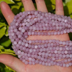 6mm Natural Stone Beads 65pcs Pink Chalcedony Polished Round Smooth Crystal Loose Gemstone Beads for Jewelry Making DIY Bracelet Necklace Earring Crafts Supplies - color: Pink Chalcedony 1 strand-65pcs
