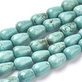 Craftdady 25Pcs Teardrop Natural Howlite Stone Beads Drop Gemstone Loose Beads Energy Healing Crystal Stone 14x9-10mm for Jewelry Craft Necklace Bracelet Earring Making - color: Howlite