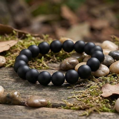 60pcs Black Matte Onyx Agates Beads，6mm Healing Power Natural Stone Round Loose Beads for Jewelry Making Earring Necklace DIY Crafts - color: Black Matte Onyx Agates, size: 6mm 60beads