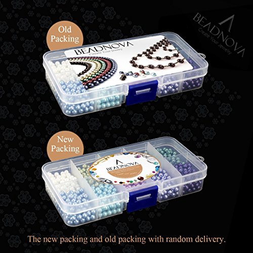BEADNOVA Satin Pearls Beads for Crafts Tiny Loose Glass Imitation Pearls for Jewelry Making (4mm, 1000pcs, Multi Color) - color: 4mm 1000pcs Mix Lot M02