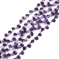 7mm Natural Amethyst Faceted Teardrop Briolette Healing Gemstone Bead Loose Beads for Jewelry Making Strand 15 Inch - color: 7mm Amethyst