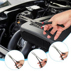 4 Pack 11" Precision Long Nose Pliers Set, Insulated Comfort Grip - Straight Needle Nose, 45/90 Degree Curved & Circle Tools for Wire Bending, Shaping, Trimming - size: 4pcs-11''