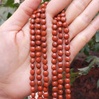 Adabele 15 Inch Natural Red Jasper Gemstone 6mm Faceted Flat Round Coin Loose Beads Gem Stone Spacer (59-64pcs) for Jewelry Making GZ13-7 - color: Red Jasper, size: 15 Inch/1 Strand