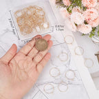 Beebeecraft 1 Box 100Pcs Hoop Earring Findings 18K Gold Plated 316 Stainless Steel Wine Glass Charms Rings with 0.7mm Pin DIY Earring Beading for Hoop Earrings Making, 20mm/0.79in - color: Gold, size: 20mm