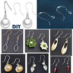 60pcs Safety Non-Allergenic Plastic Earring Hooks Ear Wire Anti Allergy Hooks Earring Findings DIY Jewelry Making for Sensitive Ears (Clear60pcs+Connector200pcs) - color: Clear Hook 60pcs + Connector 200pcs