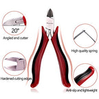 SPEEDWOX Diagonal Pliers Micro Wire Cutters 4 Inches Fine Pliers Precision Side Nipper Mini Plastic Nippers Side Cutting with Spring Angled Head Professional Jewelry Making Tools - style: Tapered Head Diagonal Pliers