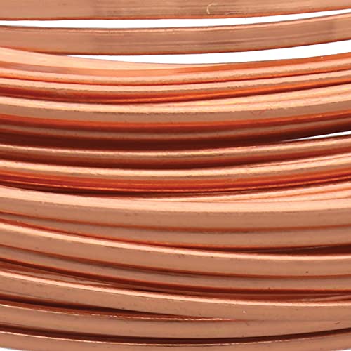 The Beadsmith Half-Round Craft Wire – Soft Temper Jewelry Wire, Copper Color, 18 Gauge, 7 Yards - color: Copper, size: 18 Gauge