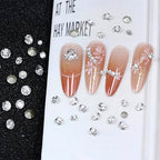DONGZHOU Tiny Faceted Pointback Rhinestone, 720Pcs Round Glass Stone Crystal Gems Diamonds Beads for Nail Art Decorations Jewelry Making DIY Craft Ring Embellishment,SS1(1.10-1.20MM) - size: SS1(1.10-1.20MM)