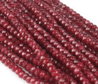 Perlin Agate & Jasper Gemstone Strand Beads 4 mm Rondelle 110 Pieces Jewellery Beads Semi-Precious Stone for Jewellery Necklace Bracelet Earrings (Garnet) - color: granite