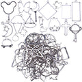 100g Antique Silver Bezel Charms Pendants Alloy Open Back Bezel Blanks Hollow Pressed Flower Frame Pendant Resin Molds for DIY Jewelry Crafts Making Necklace Earrings, Mixed Styles