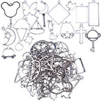 100g Antique Silver Bezel Charms Pendants Alloy Open Back Bezel Blanks Hollow Pressed Flower Frame Pendant Resin Molds for DIY Jewelry Crafts Making Necklace Earrings, Mixed Styles