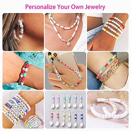 Sistenia 20,000 Pcs Clay Beads Bracelet Making Kit, 120 Colors 6 Boxes Polymer Beads Spacer Heishi Beads & Jewelry Kit with Pendant Charms Elastic Strings, Crafts Gift for Kids Adults - color: Classic 120 Colors
